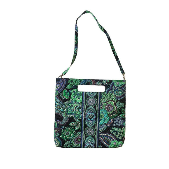Vera Bradley Blue Rhapsody Retired 2009 Square Tote Bag Handbag Crossbody Strap - Picture 3 of 6